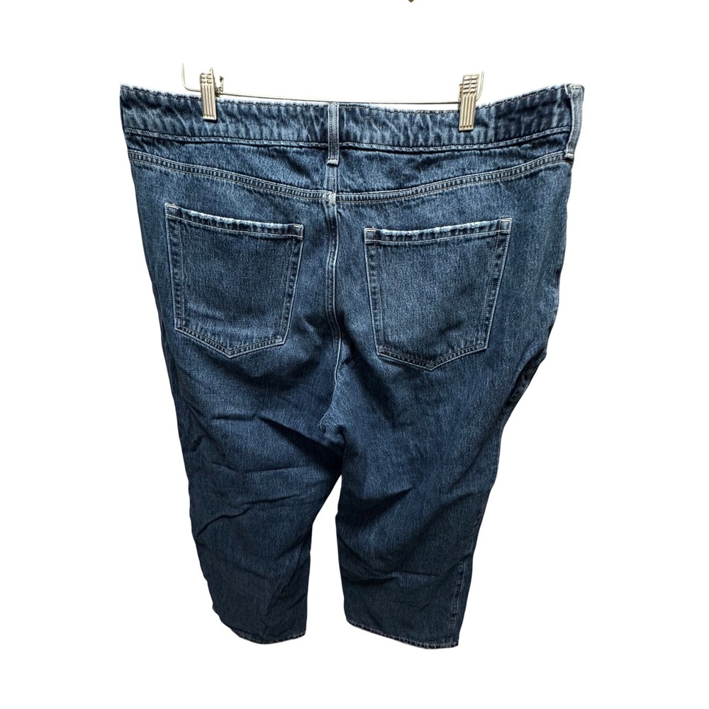 Hollister Jeans Women 18S Blue Curvy Mid-Rise Baggy Denim Short Relaxed Fit - Picture 2 of 8